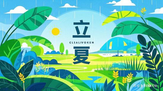 二十四节气插画PSD分层素材