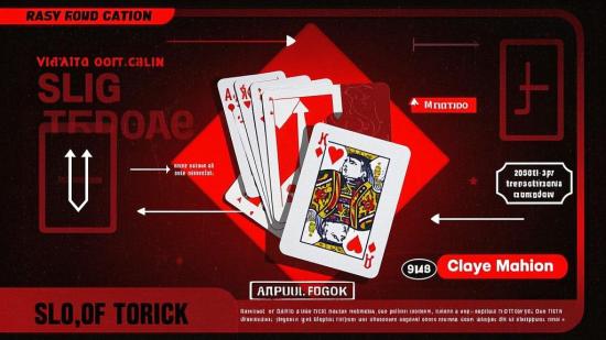 慢动作扑克牌魔术教学短视频素材