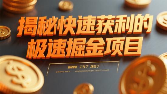 揭秘快速获利的极速掘金项目