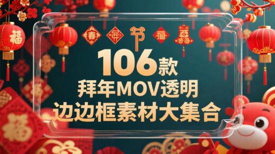 106款拜年MOV透明边框素材大集合