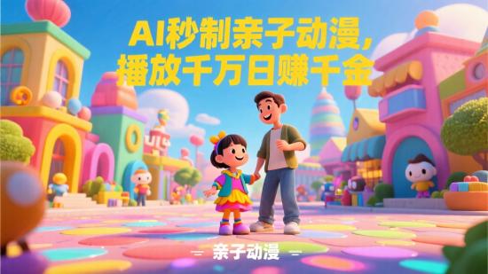 AI秒制亲子动漫，播放千万日赚千金