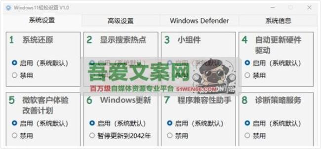 Windows11轻松设置工具_V1.10 PC绿色版