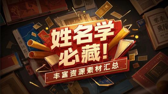 姓名学必藏！丰富资源素材汇总