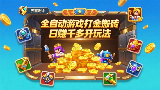 全自动游戏打金搬砖，日赚千+多开玩法