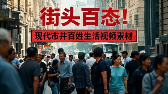 街头百态！现代市井百姓生活视频素材