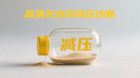 高清无水印减压沙瓶创意自媒体素材