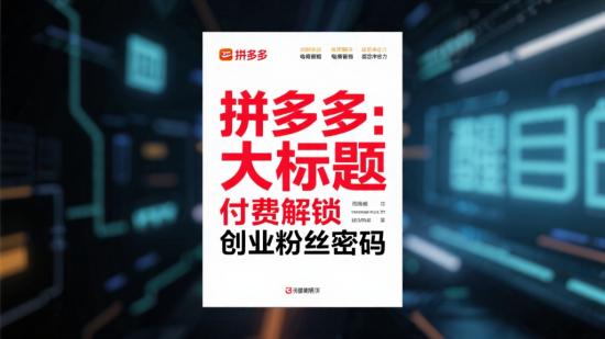 拼多多：付费解锁创业粉丝密码