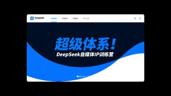 超级体系！DeepSeek自媒体IP训练营