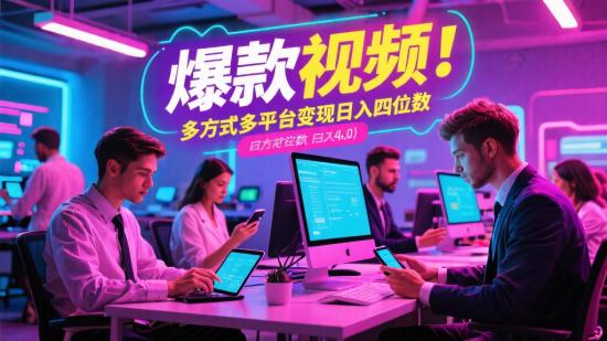 爆款视频：多方式多平台变现日入四位数