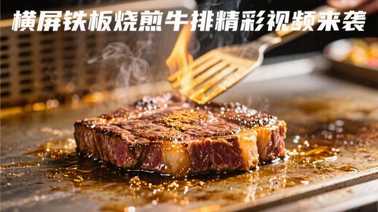 横屏铁板烧煎牛排精彩视频来袭