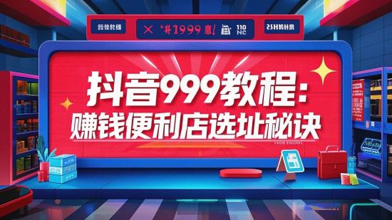 抖音999教程：赚钱便利店选址秘诀