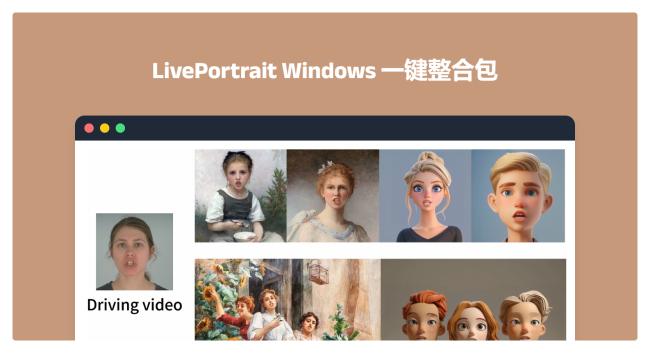 LivePortrait原版及Animals版：静态肖像图生成动态视频Windows版本一键运行包