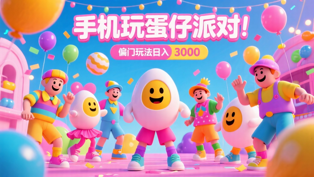 手机玩蛋仔派对！偏门玩法日入3000+