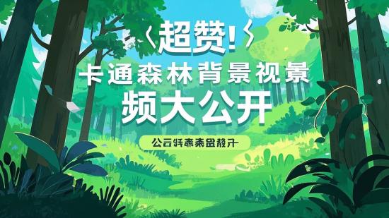 超赞！卡通森林背景视频大公开