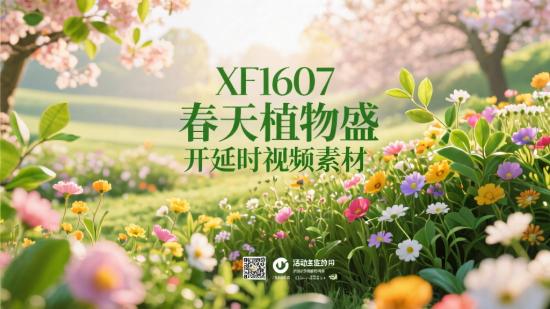 XF1607 春天植物盛开延时视频素材