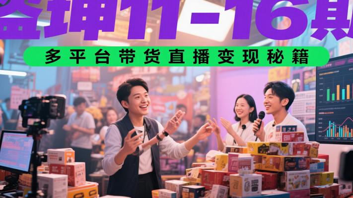 盗坤11-16期：多平台带货直播变现秘籍