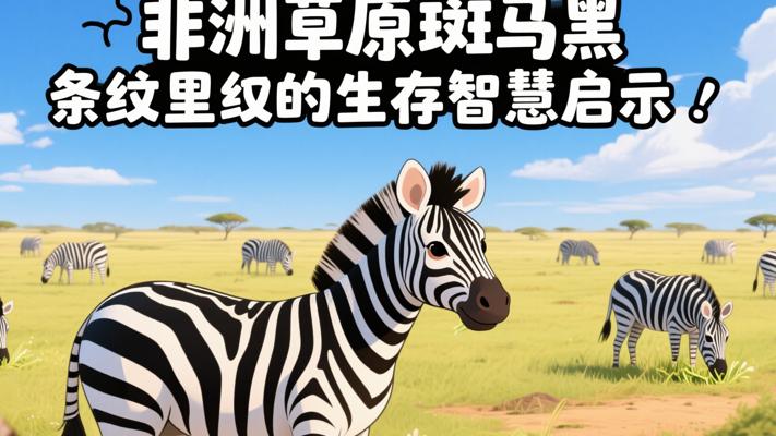 非洲草原斑马黑白条纹里的生存智慧启示