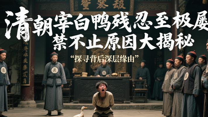 清朝宰白鸭残忍至极却屡禁不止原因大揭秘