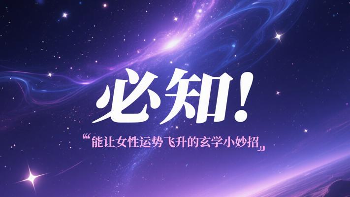 必知！能让女性运势飞升的玄学小妙招