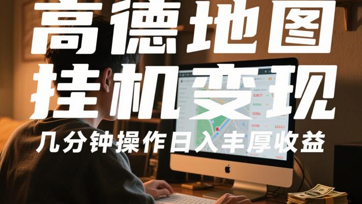 高德地图挂机变现：几分钟操作日入丰厚收益