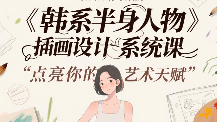 《韩系半身人物插画设计系统课》：点亮你的艺术天赋