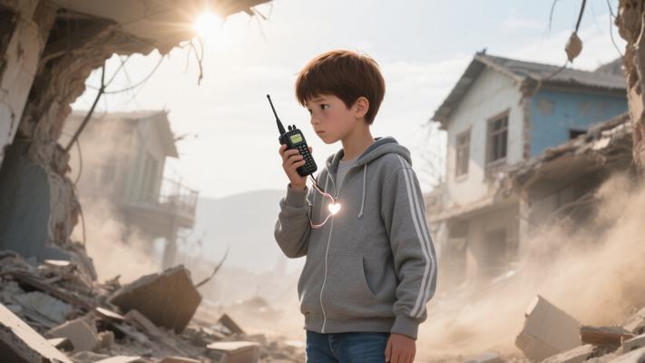 男孩用传呼机在地震中传递的爱的生命线故事