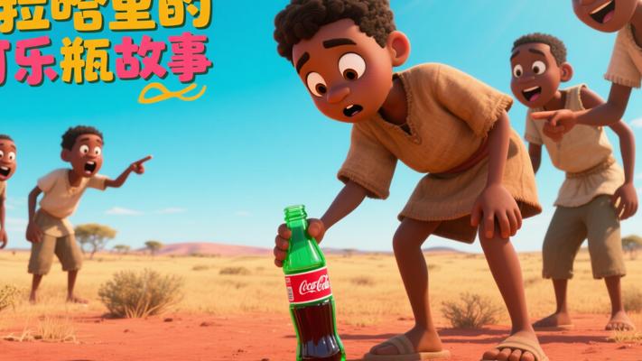 非洲卡拉哈里地区黑人捡到可乐瓶引发故事