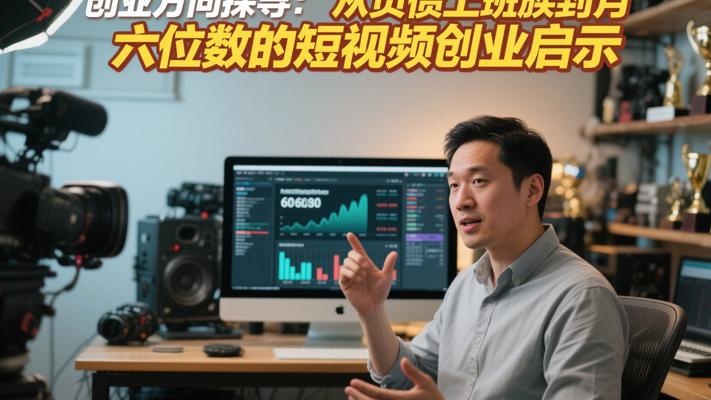 创业方向探寻：从负债上班族到月入六位数的短视频创业启示