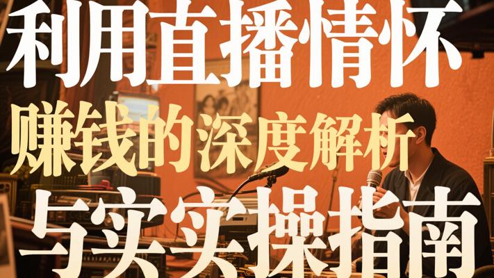 利用直播情怀赚钱的深度解析与实操指南