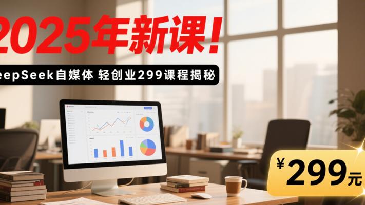 2025年新课！DeepSeek自媒体轻创业299课程揭秘