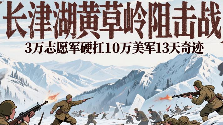 长津湖黄草岭阻击战：3万志愿军硬扛10万美军13天奇迹