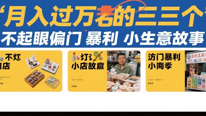 月入过万的三个不起眼偏门暴利小生意故事