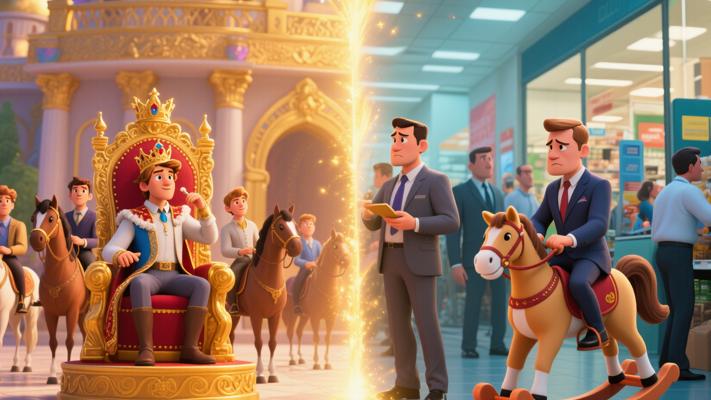 国王选继承人与商场运用骑马思维获胜的故事