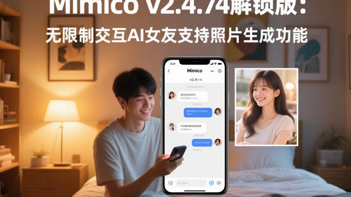 Mimico v2.4.74解锁版：无限制交互AI女友支持照片生成功能
