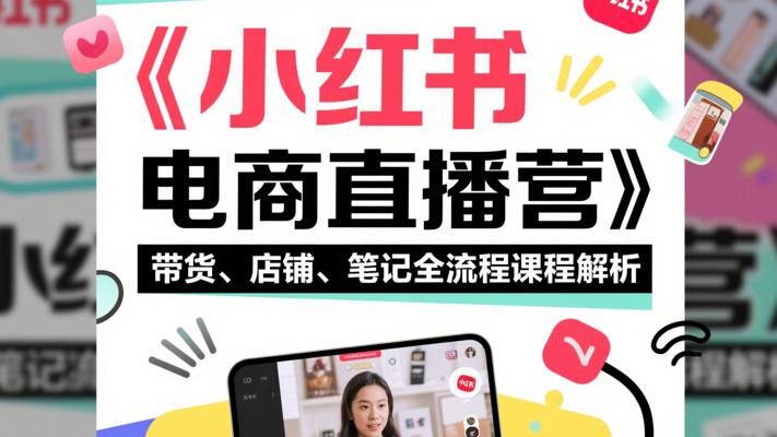 《小红书电商直播营》：带货、店铺、笔记全流程课程解析