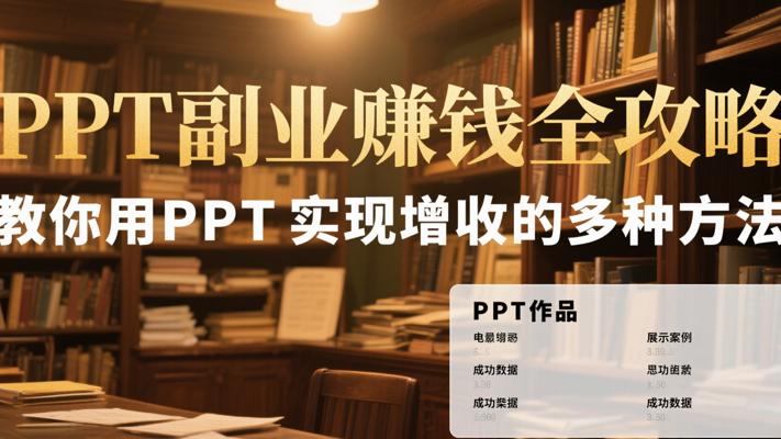 PPT副业赚钱全攻略教你用PPT实现增收的多种方法