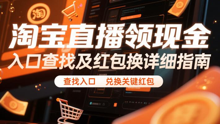 淘宝直播领现金入口查找及红包兑换详细指南