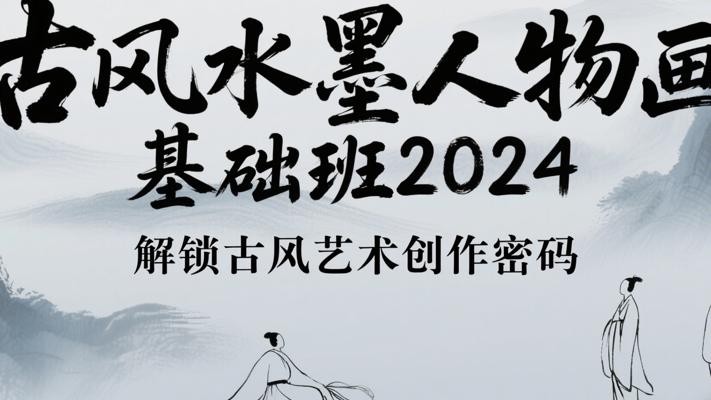 《古风水墨人物插画基础班2024》：解锁古风艺术创作密码