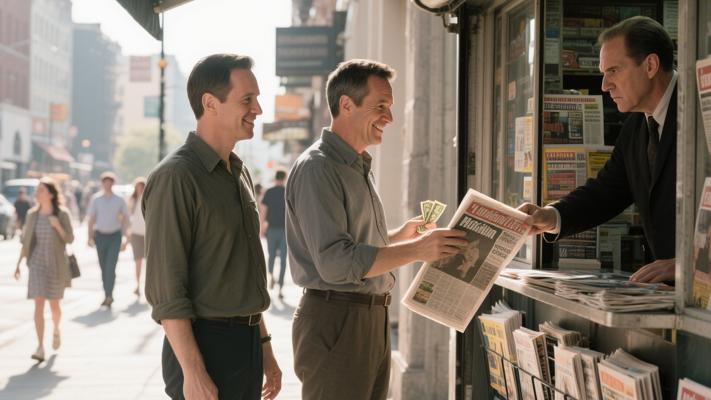 专栏作家哈理斯与朋友买报遇冷态度的故事