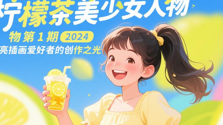 《柠檬茶美少女人物第1期2024》：点亮插画爱好者的创作之光