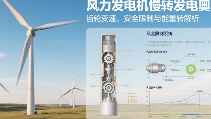 风力发电机慢转发电奥秘：齿轮变速、安全限制与能量转化解析