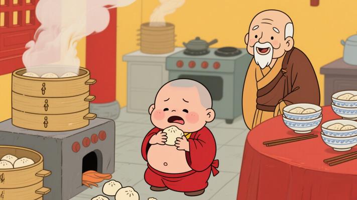 小和尚贪求馒头遭罪领悟知足常乐道理的故事