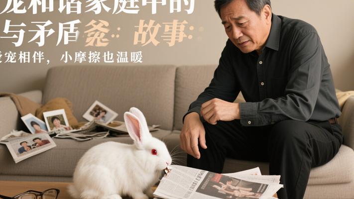 人宠和谐家庭中的爱与矛盾：爸爸与兔子的相处故事