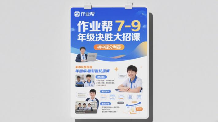作业帮7-9年级决胜大招课：初中提分利器