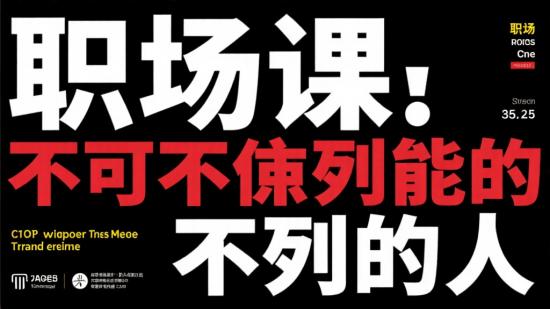 职场课：成为不可替代的人