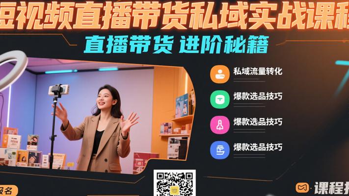 《短视频直播带货私域实战课程》：直播带货进阶秘籍