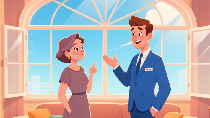 20年前初出茅庐推销员特里成功推销高价窗户的故事