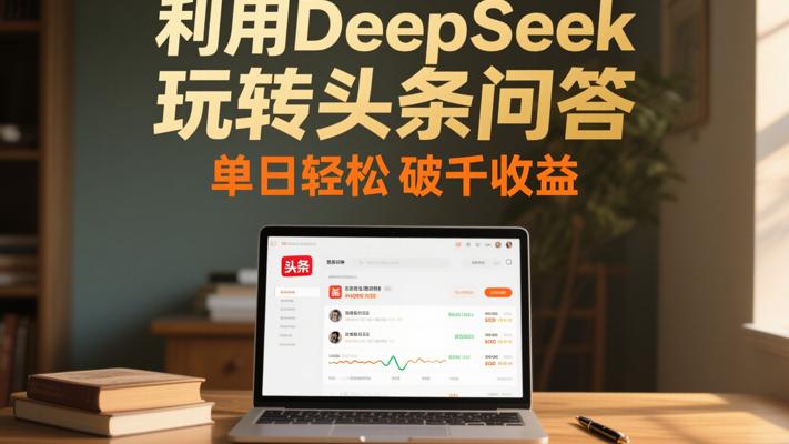 利用DeepSeek玩转头条问答，单日轻松破千收益