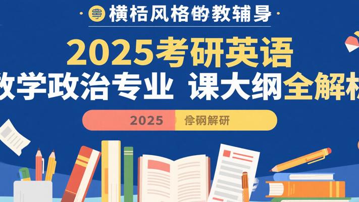 2025考研英语数学政治专业课大纲全解析