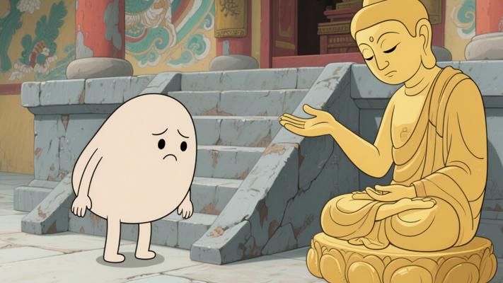 石阶抱怨受踩踏佛像揭秘千凿万刻的蜕变